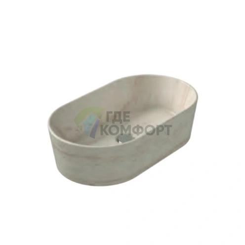 Накладная раковина Globo Le Pietre 60 см цвет травертин - фото 1