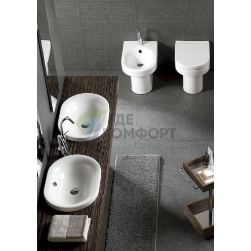 Приставной унизат Hatria Daytime: компактный и стильный напольный унитаз - фото 2