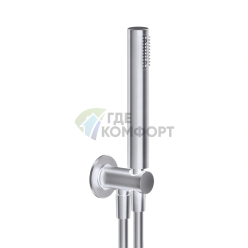 GESSI INCISO: Душевой комплект с выводом, держателем и лейкой в цвете Finox Brushed Nickel (58123#149) - фото 1