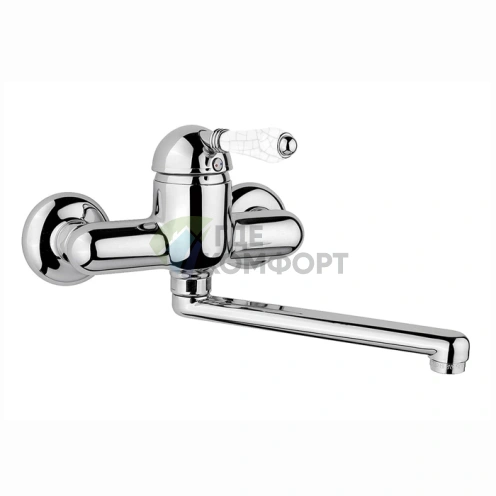 Смеситель для раковины Nicolazzi P.m. Blanc A однорычажный с ручками из состаренной керамики хром (3404CR76A) - фото 1