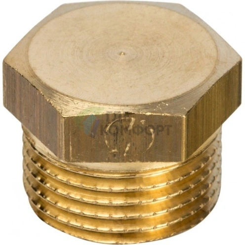 Заглушка STOUT НР 3/8 наружная резьба латунная фото 2