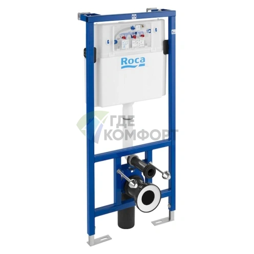 Комплект подвесного унитаза Roca Mateo с инсталляцией DUPLO и системой двойного смыва - фото 2