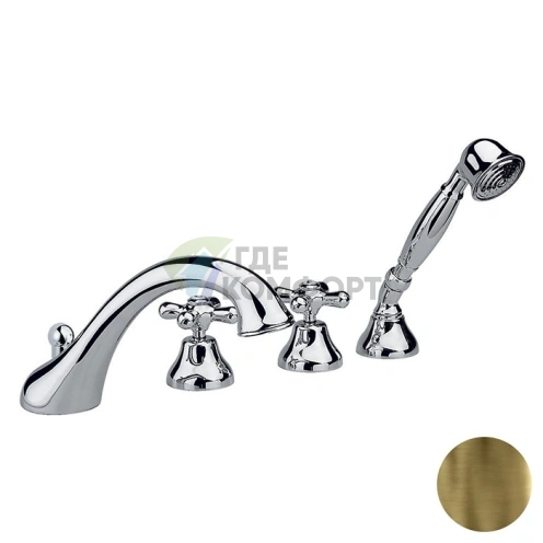 Смеситель для ванны Nicolazzi Nuova Brenta с душевой лейкой, цвет бронза (2504BZ) - фото 1