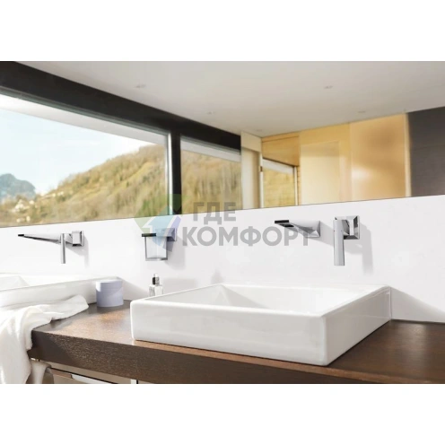 Стильный хромовый смеситель Grohe Allure Brilliant для умывальника - фото 2