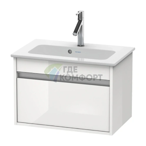 База под раковину Duravit Ketho 410x600x385 с выдвижным ящиком, белый глянец (KT642202222) - фото 1