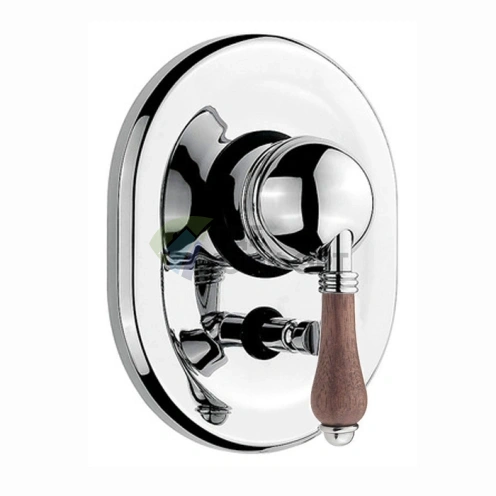 Смеситель для душа Nicolazzi Forest с деревянными ручками и хромированным покрытием (3460CR77) - фото 1