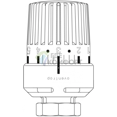 Термостат Uni LH 7-28C без мемошайбы, белый Oventrop фото 7