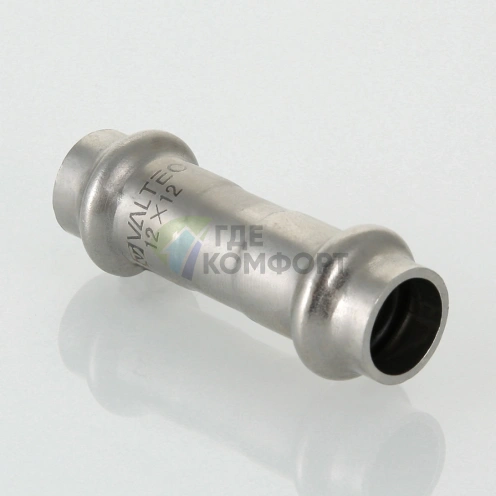 Пресс-муфта 15 мм х 12 из нержавеющей стали VTi.903.I.001512 VALTEC (ВАЛТЕК) - фото 2