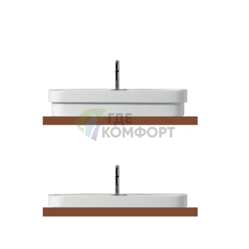 Накладная раковина Kerasan Tribeca 60x43 см с отверстием под смеситель (514201*1) - фото 6