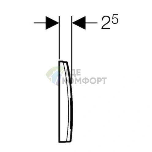 Кнопка смыва для скрытого монтажа Geberit Delta 50, белая - фото 3