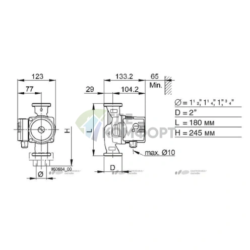 Циркуляционный насос Biral MX 13-2 - фото 3