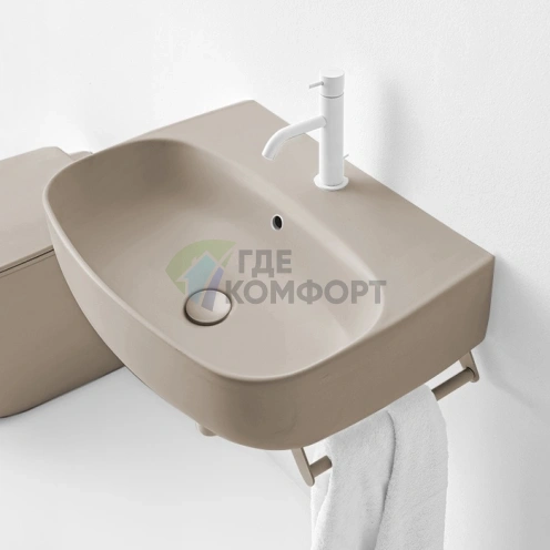 Подвесная раковина Kerasan Nolita 50x45 см, цвет коричневый орех (534081*1) - фото 3