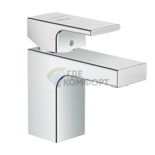 Смеситель для раковины Hansgrohe Vernis Shape 70 CoolStart с донным клапаном, хром (71593000) - фото 1