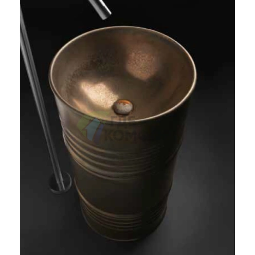 Раковина Kerasan Artwork BARREL свободностоящая 45x90 см цвет ржавчина (474383) - фото 3
