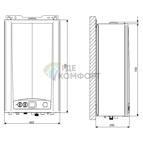 Газовый настенный двухконтурный котел Roda VorTech One CS12 - фото 2
