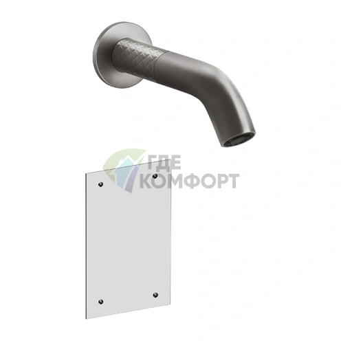 Электронный настенный смеситель GESSI 316 INTRECCIO для раковины, цвет Steel Brushed (54115#239) - фото 1