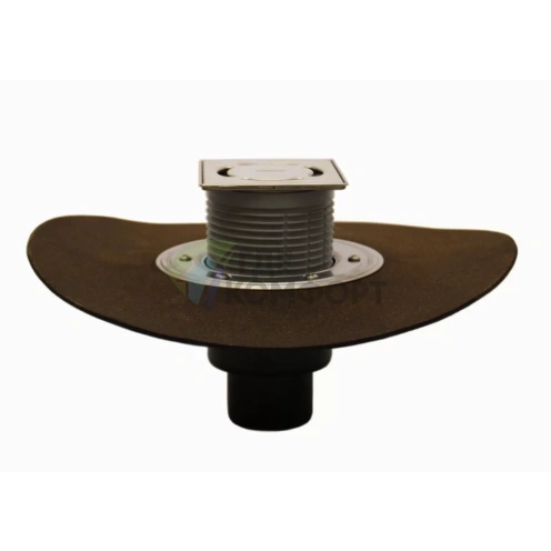 Трап HL310NH.2-3000 с решеткой 115x115 мм-незамерзающим затвором и вертикальным выпуском DN50/75/110 - фото 1