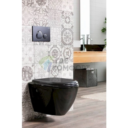 Кнопка для сливного бачка Creavit Spa GP7002 черная - фото 2