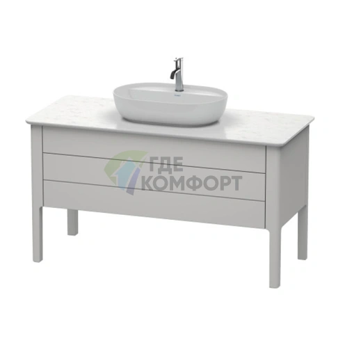 Напольная тумба Duravit Luv с двумя выдвижными ящиками, цвет скандинавский белый шелковисто-матовый (LU956603939) - фото 1