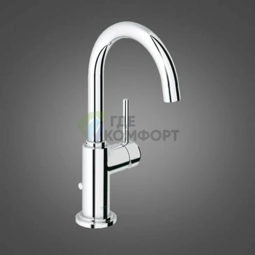 Смеситель для раковины Grohe Atrio 32042001: Однорычажный, хромированный - фото 3