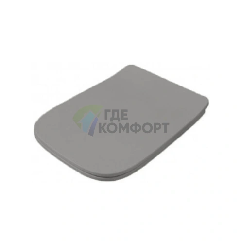 Сиденье для унитаза Artceram A16 с микролифтом, цвет Grigio Oliva, хромированные петли (ASA001 15 71) - фото 1