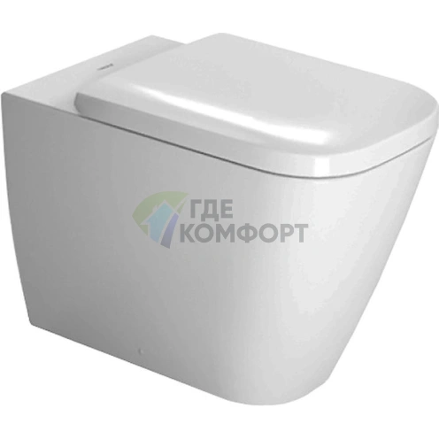 Унитаз приставной Duravit Happy D.2: компактное решение для ванной комнаты (2159090000) - фото 1