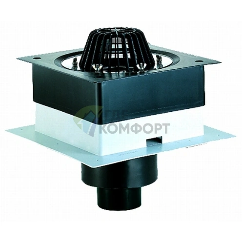 Кровельная воронка HL63 с листвоуловителем-теплоизоляцией и обжимным фланцем - фото 1