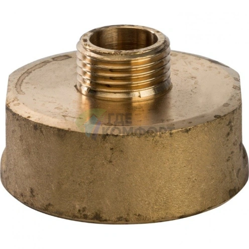 Переходник STOUT ВН 1 1/2 x 3/4 внутренняя/наружная резьба латунный - фото 3