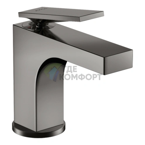 Смеситель для раковины AX Cittero 90 в полированном черном хроме (39022330) - фото 1