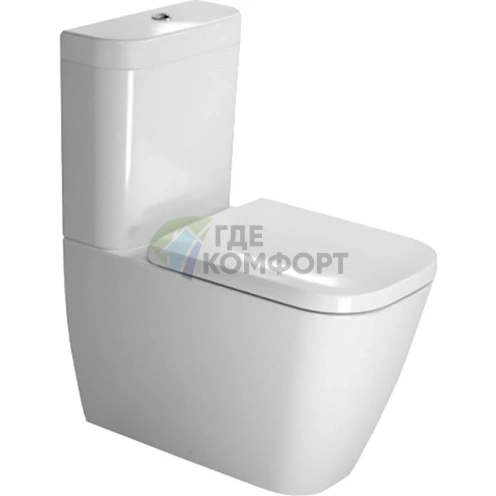 Унитаз-компакт Duravit Happy D.2: Стильный дизайн и комфорт для вашей ванной (2134090000) - фото 1