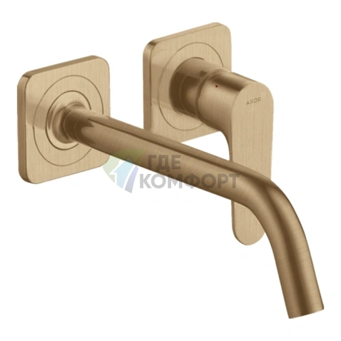 Смеситель для раковины AX Citterio M в элегантном цвете шлифованная бронза (34116140) - фото 1