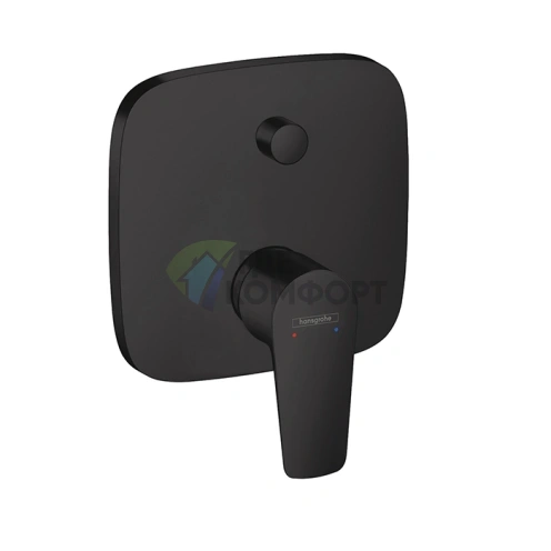 Встраиваемый смеситель для ванны Hansgrohe Talis E с переключателем и защитной комбинацией EN 1717, черный матовый (71474670) - фото 1