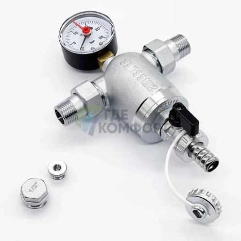 Фильтр Zeissler 100 мкм, с манометром, ZSf.302.0104N 1/2