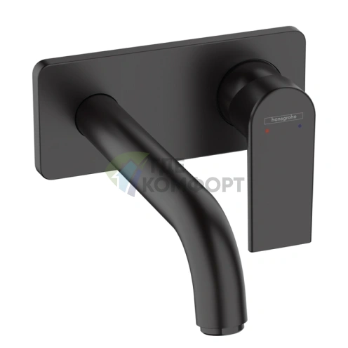 Смеситель для раковины Hansgrohe Vernis Shape встраиваемый, матовый черный, излив 207 мм (71578670) - фото 1