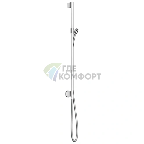 AX One Телескопическая душевая штанга со шлангом 1.5 м, хром (48792000) - фото 1