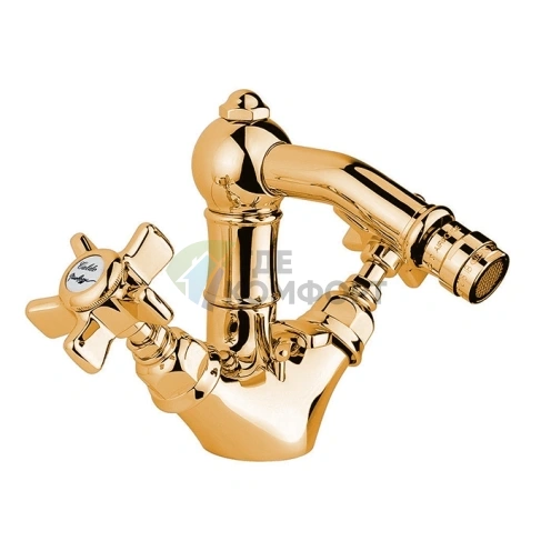 Смеситель для биде Nicolazzi Dames Anglaises с двумя ручками, золото (1434GB18) - фото 1