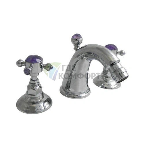 Смеситель для биде Nicolazzi Le Pietre на 3 отверстия, хром (2115CR09) - фото 1