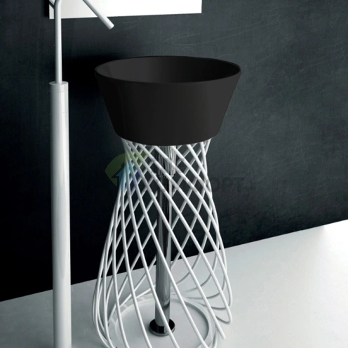 Раковина Artceram WIRE 43 см без отверстия, черный глянец (WIL001 03 00) - фото 1