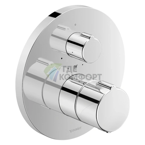 Термостатический смеситель для душа Duravit C.1 скрытого монтажа (хром) (C14200016010) - фото 1