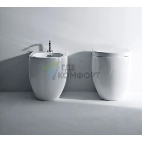 Приставной унитаз Kerasan Flo 311601: компактность и современный дизайн (311601) - фото 2