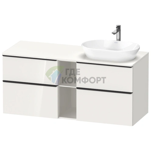 Тумбочка подвесная Duravit D-Neo 644x1400x550 мм, 2 ящика, белый высокоглянцевый (DE4970R2222) - фото 1