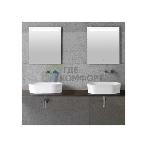 Накладная раковина GLOBO Forty3 60х35х16 см белая - фото 1