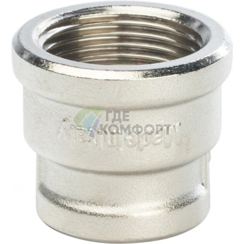 Муфта STOUT ВВ 3/4 x 1/2 никелированная - фото 3