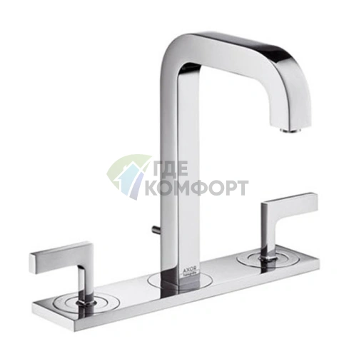 Смеситель для раковины AX Citterio на 3 отверстия, хром (39135000) - фото 1