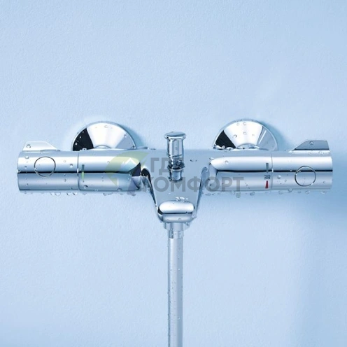 Комплект для ванной Grohe Grohtherm 800 с термостатом и душевой лейкой Tempesta New 100 - фото 4
