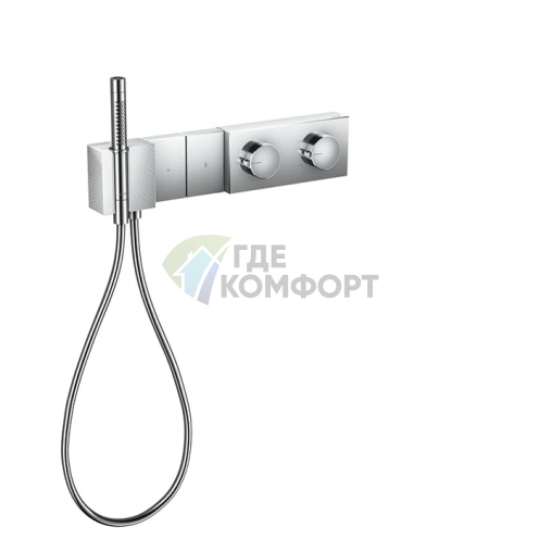 Термостат для душа AX Edge 470/100 с алмазной огранкой и функцией 2 источников (46701000) - фото 1