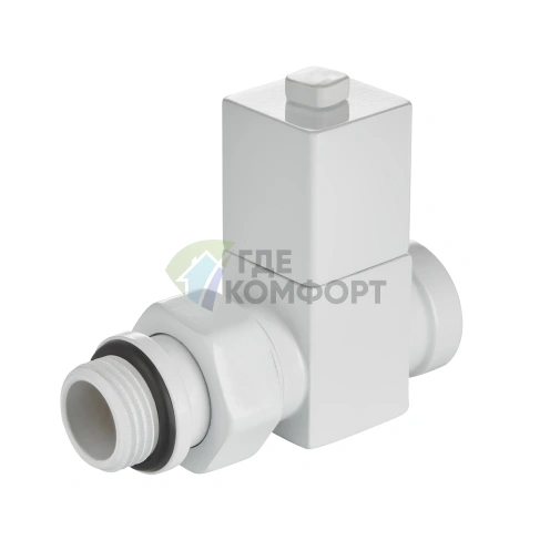 Набор дизайн-вентилей Royal Thermo CUBE 1/2 белый, RTE 56.0005, НС-1422574 - фото 5