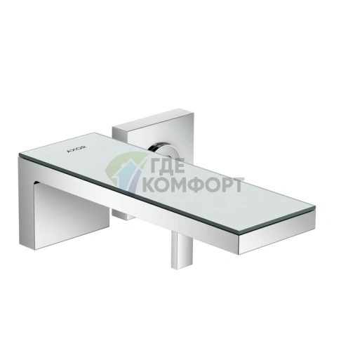 Настенный смеситель AX MyEdition для раковины с двумя отверстиями, излив 245 мм, цвет хром/зеркальное стекло (47060000) - фото 1