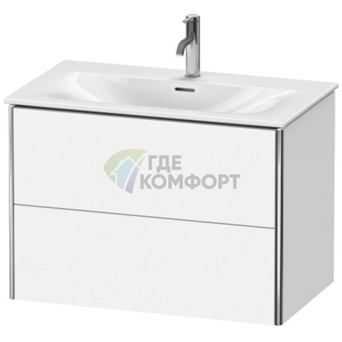 Тумба подвесная Duravit XSquare 234483 с двумя ящиками, 560x810x478 мм, цвет White High Gloss (XS432402222) - фото 1