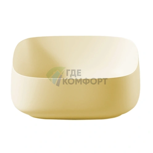 Раковина Artceram Quadro 46x41 см настольная без отверстия цвет giallo zinco (COL007 12 00) - фото 1